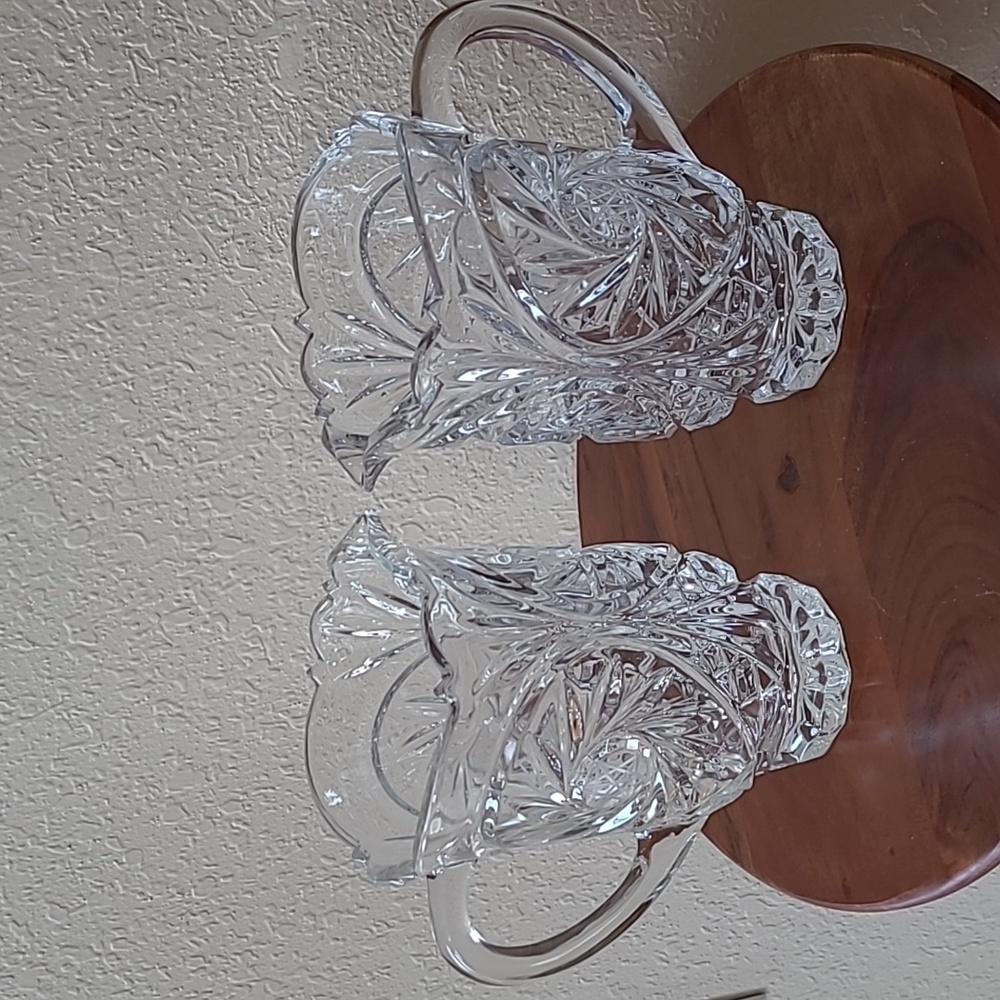 Avitra Royal Pinwheel Star Pitchers vintage 24 oz each 7" 2 available